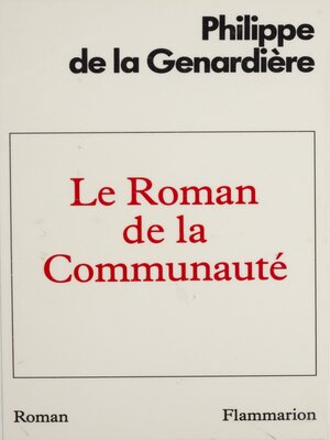 cover image of Le Roman de la communauté